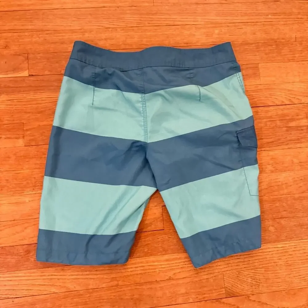 Old Navy teal green men's board shorts swim trunks size medium M  b46
